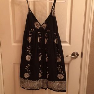 Black and cream floral sundress